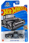 Hot Wheels Custom '56 Ford Truck [Black W/White Wheels] Celebration Racers 8/10, 233/250, 1:64 Scale Diecast Vehicle