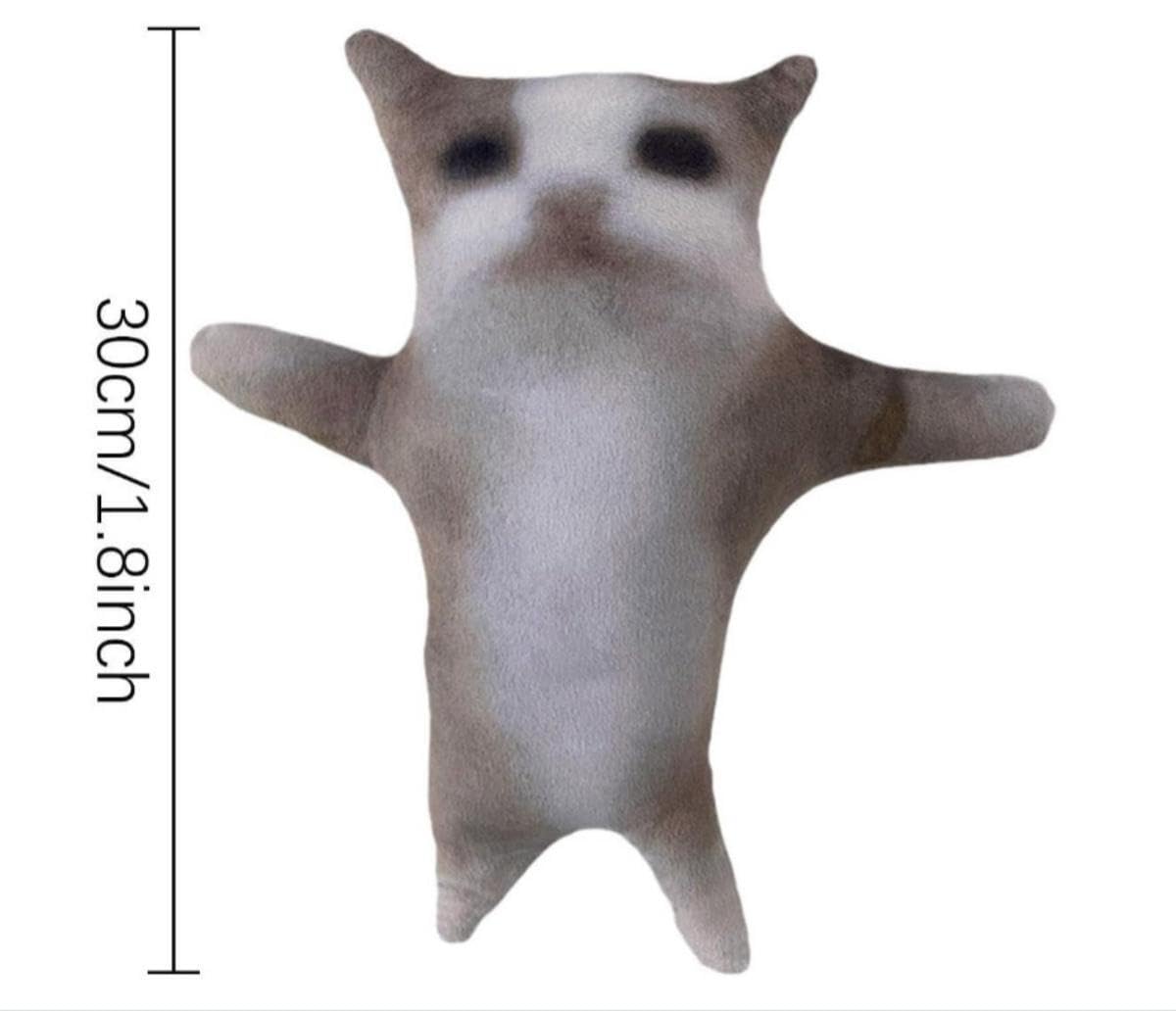 HWHXCZYH Cat Plush-Toy - 30 Cm, Grey,Cute- Stuffed Animal - Adorable Anime Design - Soft and Cuddly Perfect Christmas, Halloween, or New Year's Gift