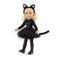 Emily Rose 14" Doll Black Cat Costume 5-Piece Set - Leotard, Tutu, Cat Ears, Tights & Shoes | Compatible with Wellie Wishers Glitter Girls 14" Dolls