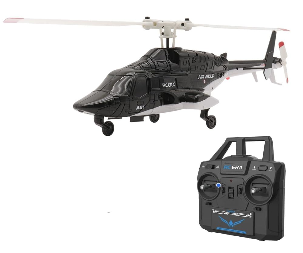 RC ERA A61 AirWolf 110-size Electric RC Helicopter RTF with 6-Axis Gyro for Stable Flight & 2.4GHZ Upgraded Radio TX - Micro Scale RC