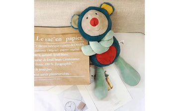 Ninqukico Plush Cute Bear Stuffed Animal Gifts for Kids, Cuddlekins 15Inches, Decorative Cuddly Toy with Mint Scarf, Collectible Room Decor (Blue