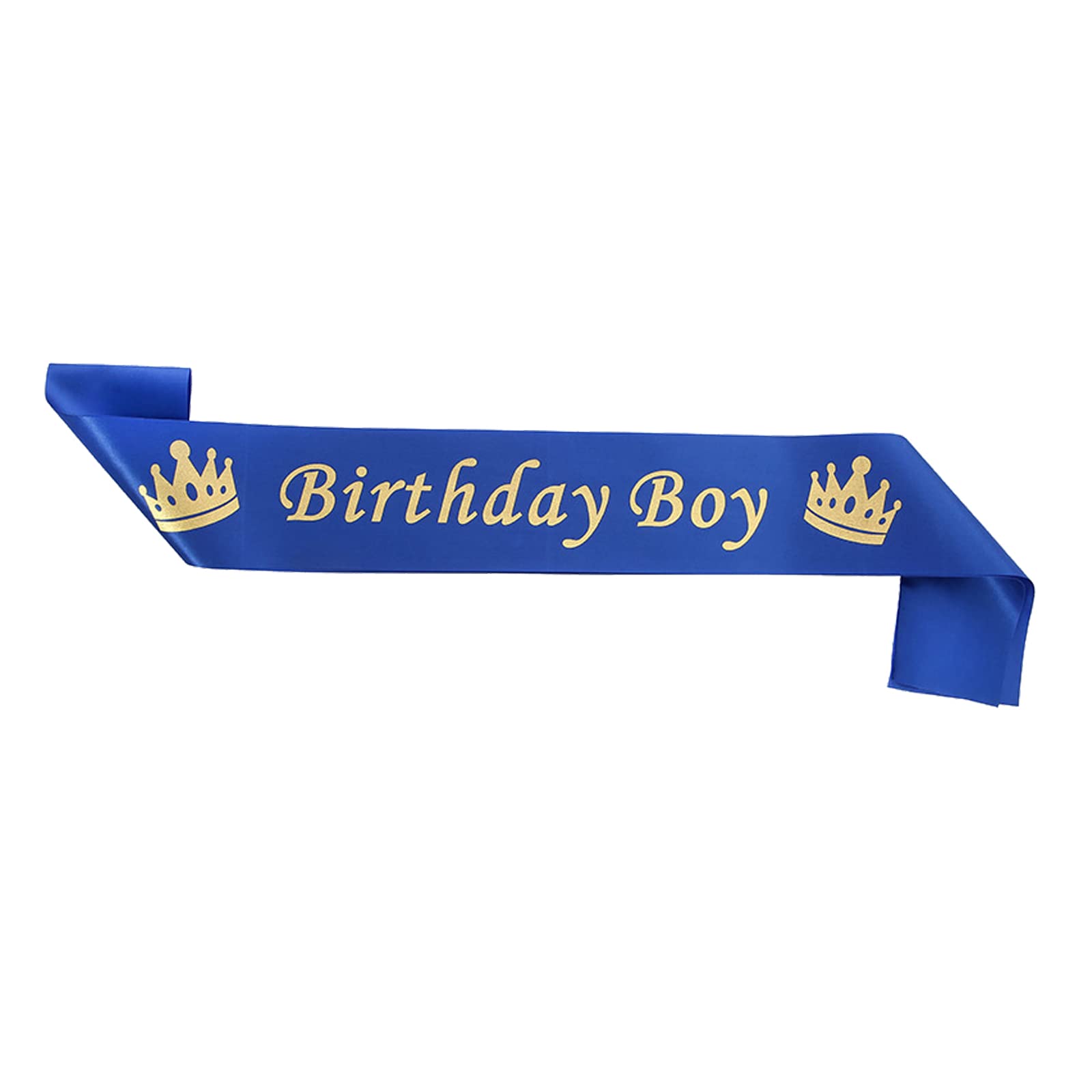 Maticr Shiny 5th Birthday Crown Baby Boy Prince Headband Party Supplies (Large Gold Royal 5)