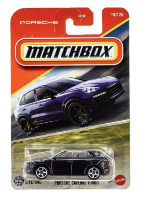 Matchbox Porsche Cayenne Turbo [Purple] 19/125, 1:64 Scale Diecast Toy Vehicle