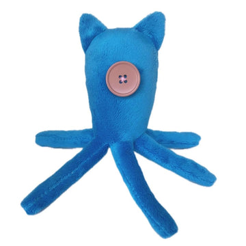 LMDMML Blue Squid, Octopus Plush with Button Eye, Stuffed Animal for Room Decor, SW005