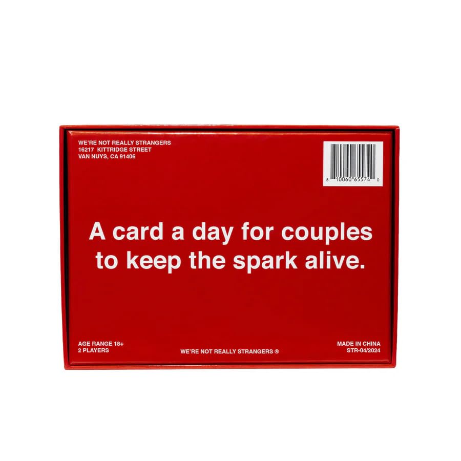 WE’RE NOT Really Strangers 365 Card Game - Daily Conversation Cards for Couples - Gift for Partners, Fun & Meaningful Scratch-Off Relationship