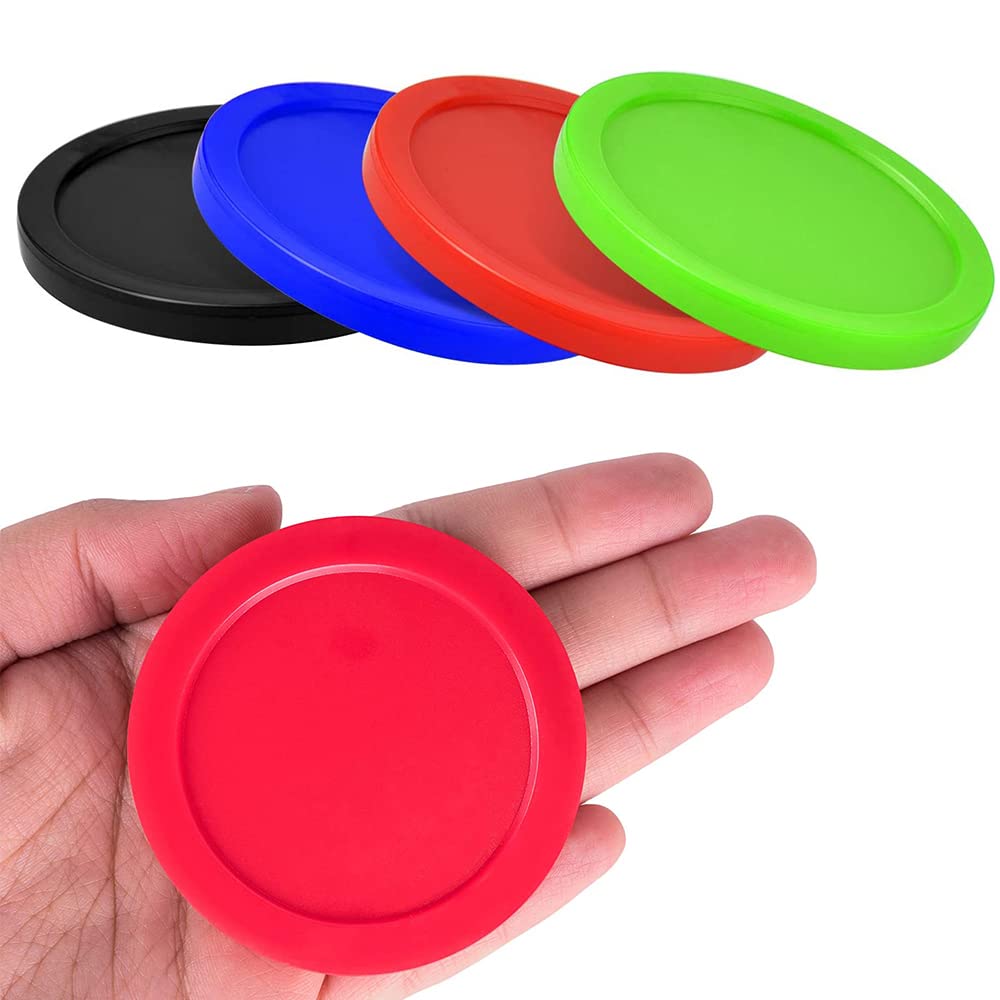 XFQUIJ DDJSport Mini Air Hockey Pucks 2.5 Inch Replacement Hockey Puck for Air Hockey Table, Plinko Chips Accessories (Thin - 12PCS) (Thick - 10PCS)
