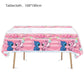 Losede 2pcs Pink Birthday Party Tablecloth Table Cover,Birthday Supplies Decorations (70'' x 42'') (2pcs)