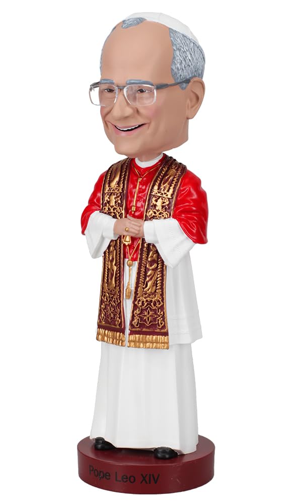 Royal Bobbles Pope Leo XIV Bobblehead - 8” Tall - Collectible Figurine Statue, Religious Gift, Catholic Collectible