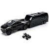 RCOOS Alloy Toy Truck Set with Trailer and ATV Toy Race Car with Sound Light Effect RV Set Pull Back Car for Kid Ideal Gift Age 3+ Metal Vehicle