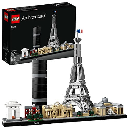 LEGO Architecture Paris Model Building Set - Detailed Display Building Block Set for Kids, Boys and Girls, Ages 12+ - Unique Gift for Travel