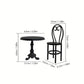 1:12 Miniature Dining Table and Chairs Set, Set of 3 Dollhouse Furniture, Decoration in Miniature (Black)