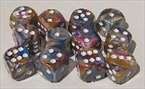 d6 12mm 36 Dice Set Festive Carousel w/White CHX27840