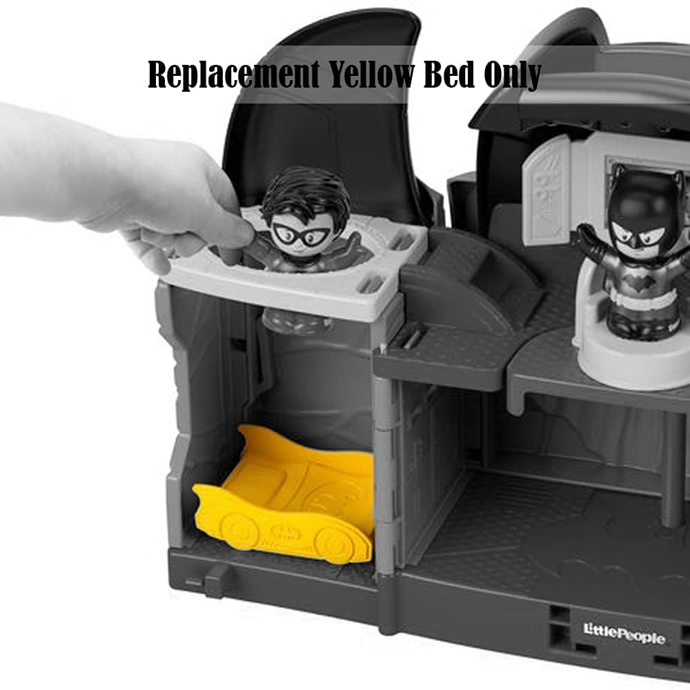 Fisher-Price Replacement Part Little People Inspired by DC Super-Friends Batcave Playset GMJ16 - Replacement Yellow Bed