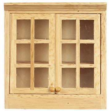 Melody Jane Dollhouse Light Oak Double Wall Cabinet Display Unit 1:12 Kitchen Furniture