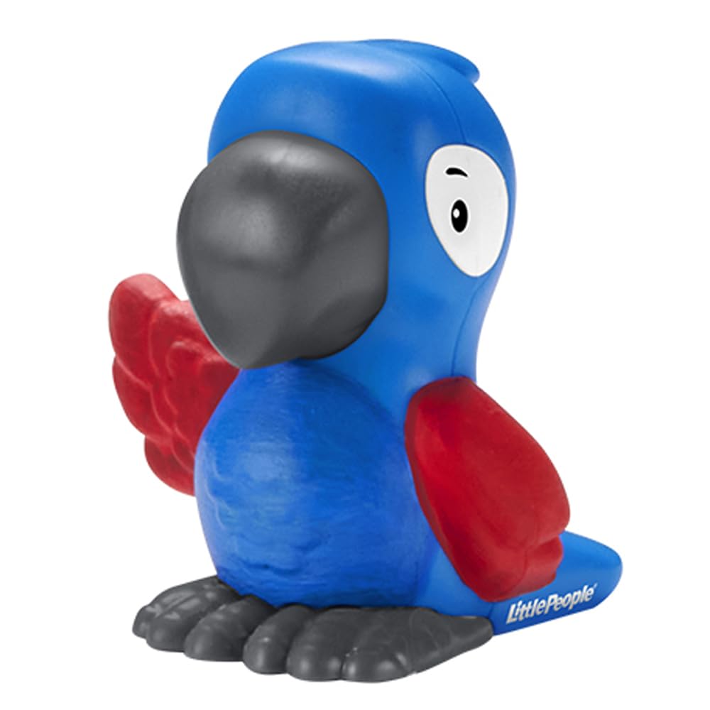 Replacement Blue and Red Parrot Bird Figure for Fisher-Price Little People Noah's Ark Playset - HNG03 ~ Works with Other Sets Too ~ Children's Bible