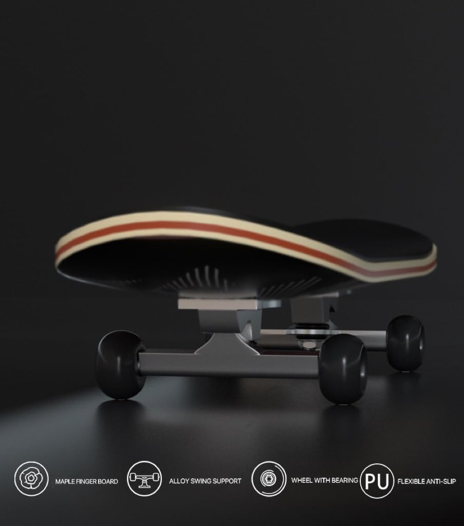 Lently Wood Fingerboards, Mini Fingerboards, 99mmL*29mmW (Big Mouth Cute Dragon) (Knock Out)