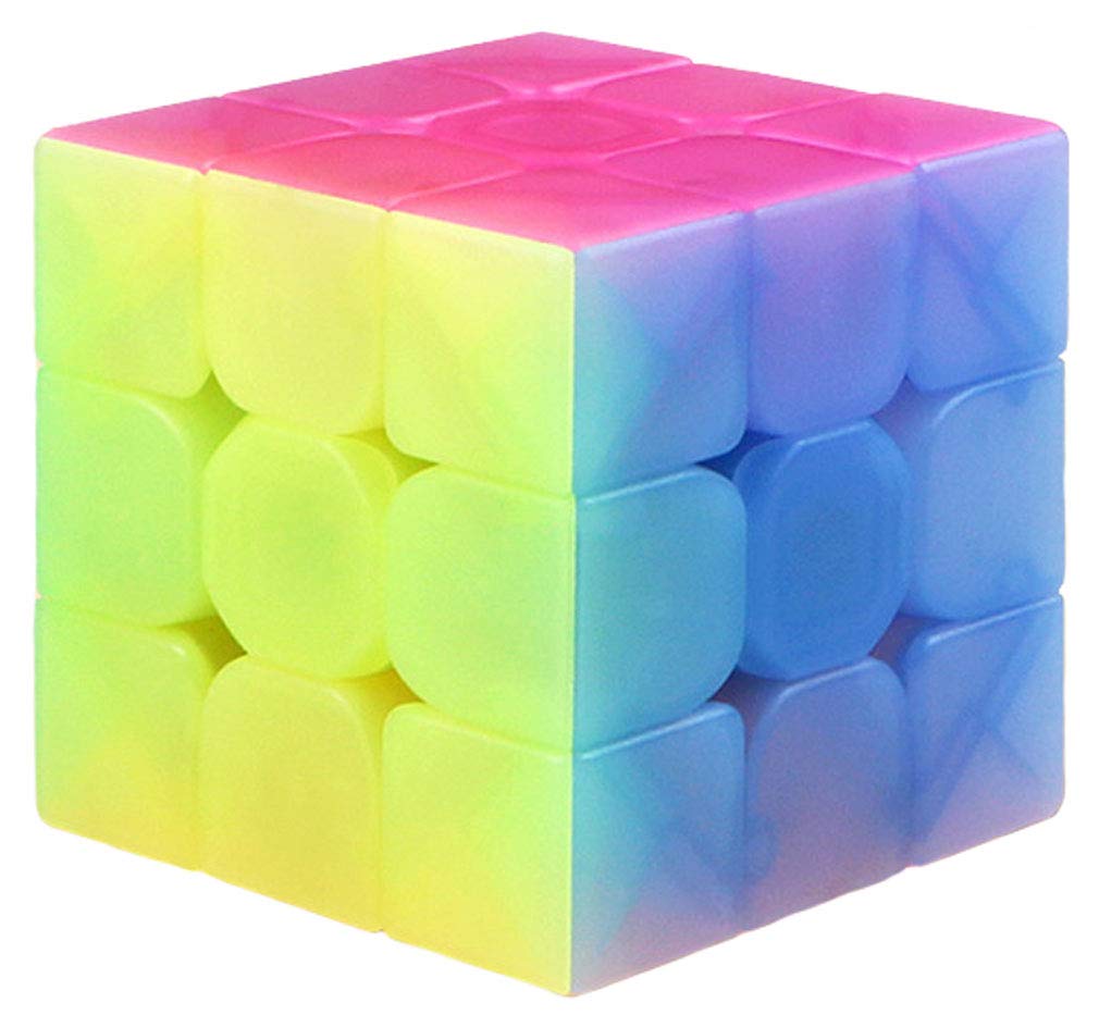 Qiyi Warrior W 3x3x3 Jelly Speed Cube Stickerless Transparent Magic Cube Puzzle