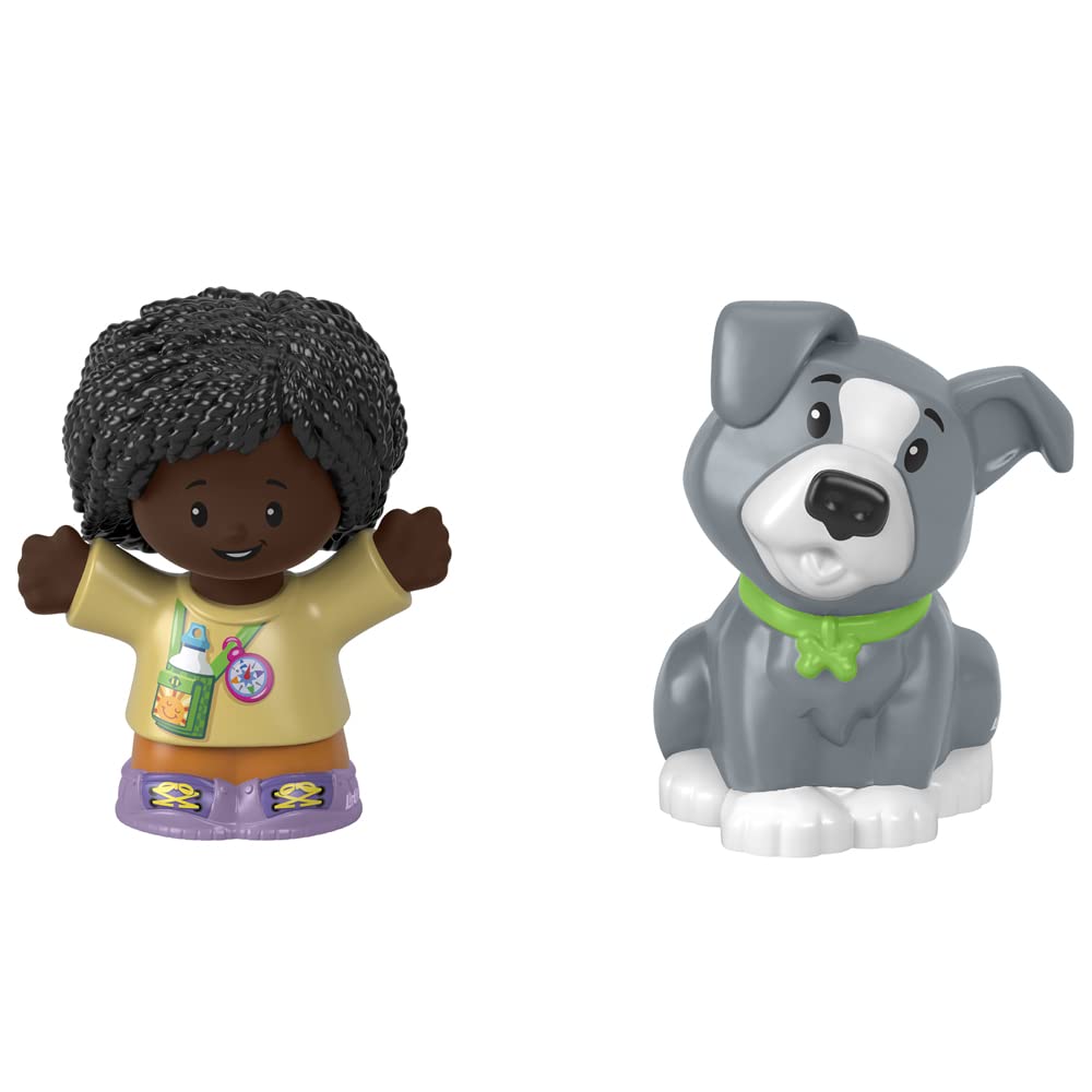 F-Price Toy Figure Pack - Story Starter Figure Set - HBW73 - Hiker & Gray Dog Figures