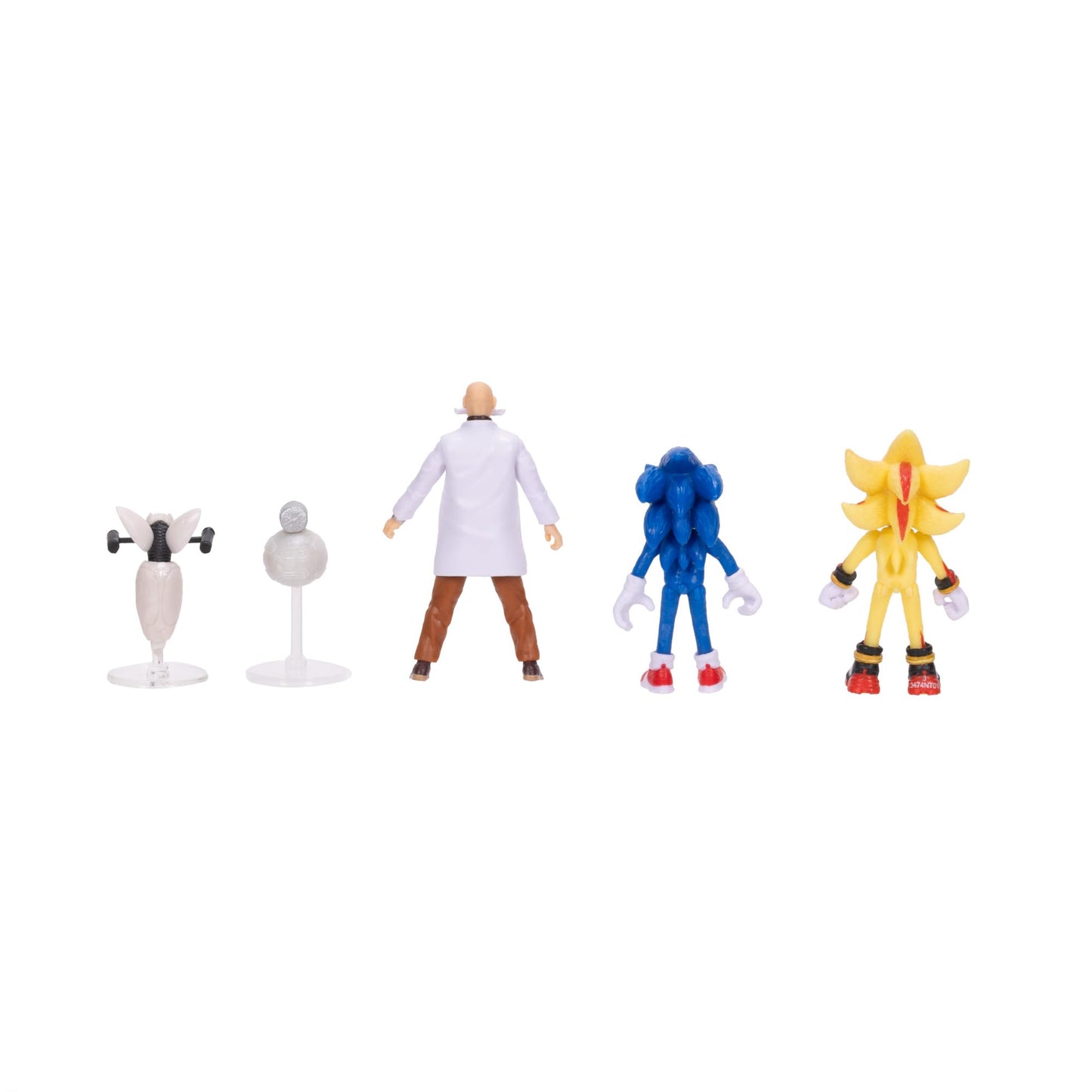 Sonic 3 Movie Action Figures 2.5-Inch Movie Collector Toy Figure Multi-Pack, Wave #3 Includes Sonic, Gerald Robotnik, Super S, Buzzbomber & Burrito