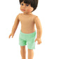 American Fashion World 18-Inch 'Mason' Vinyl Posable Boy Doll with Short Brunette Hair | Undressed Doll | Premium Quality & Design