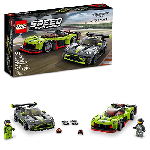 LEGO Speed Champions Aston Martin Valkyrie AMR Pro & Vantage GT3 2 Collectible Model 76910 - Race Car and Toy Set, Includes 2 Driver Minifigures