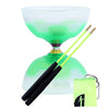 Erencook Chinese yoyo Diabolo Set- Triple Bearings Diabolo Chinese Yo-yos Colorful LED Diabolo with Diablo Sticks, Diabolo String&Net Bag (Green)