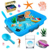 AGENTLAN Ocean Sensory Bin with Sensory Sand, Ocean Toys for Kids