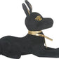 SUMMIT COLLECTION Black and Gold Ancient Egyptian Laying Anubis Dog Puppy Small Plush Doll