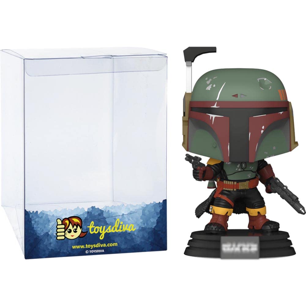 Funko Bobba F e t t : P o p ! Vinyl Figurine Bundle with 1 Compatible 'ToysDiva' Graphic Protector (480-60236 - B)