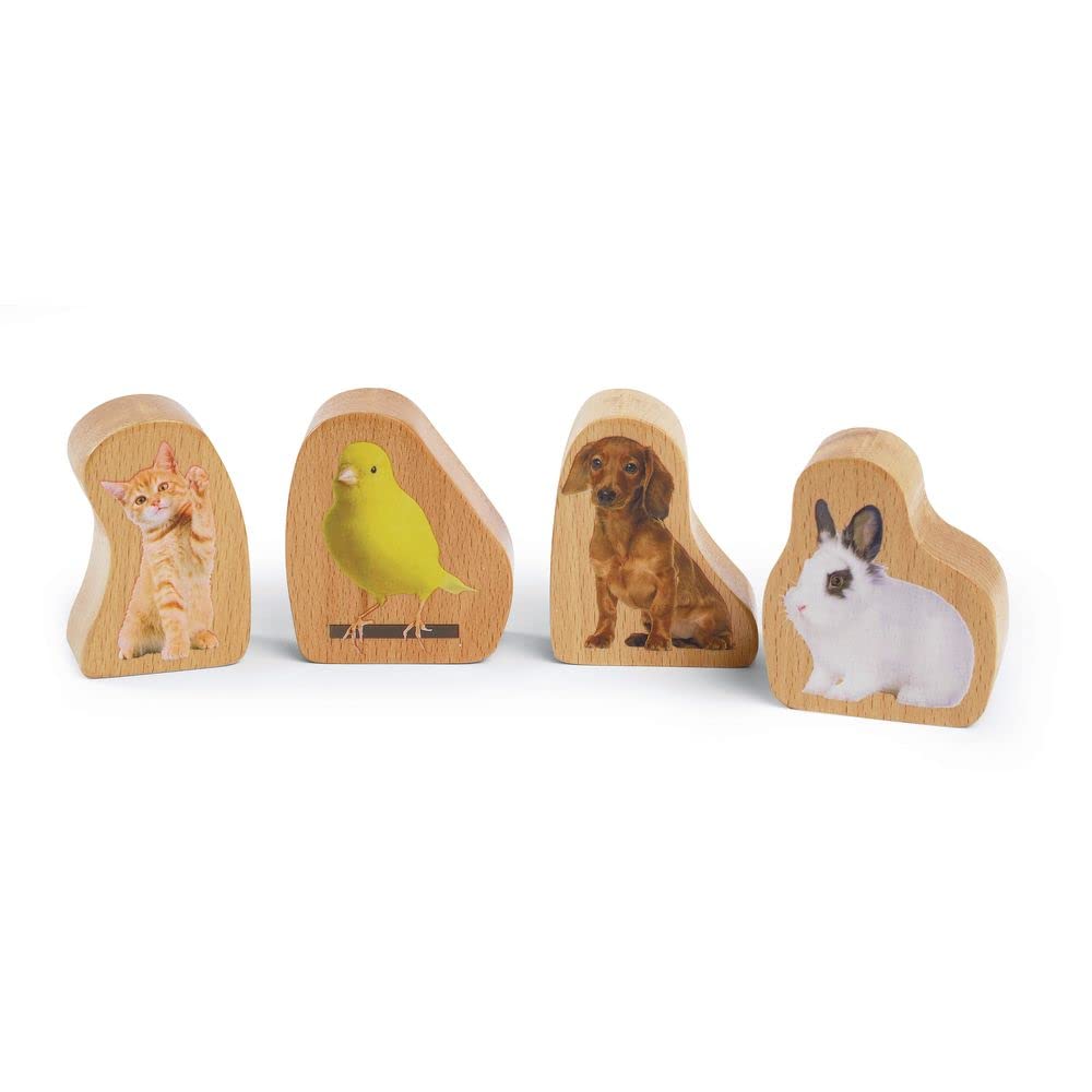Excellerations Photo-Realistic Multicultural Wooden Block Play Families, Set of 28, Preschool Educational Toys, Toy People, Social Emotional Learning