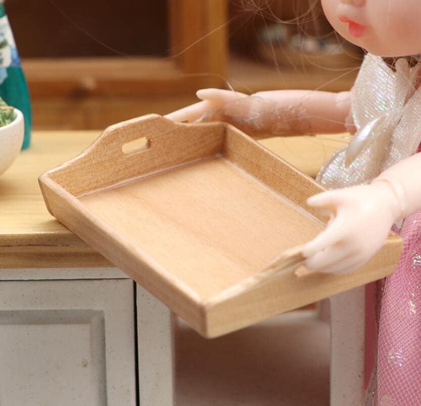 EatingBiting 1:12 Dollhouse Miniature Furniture Wood Cabinet Tray Bracket Support Side TableDressing Stool Coffee Table Side Table Low Stool Doll
