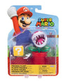 Super Mario Piranha Plant 4 Inch Action Figure with Question Block