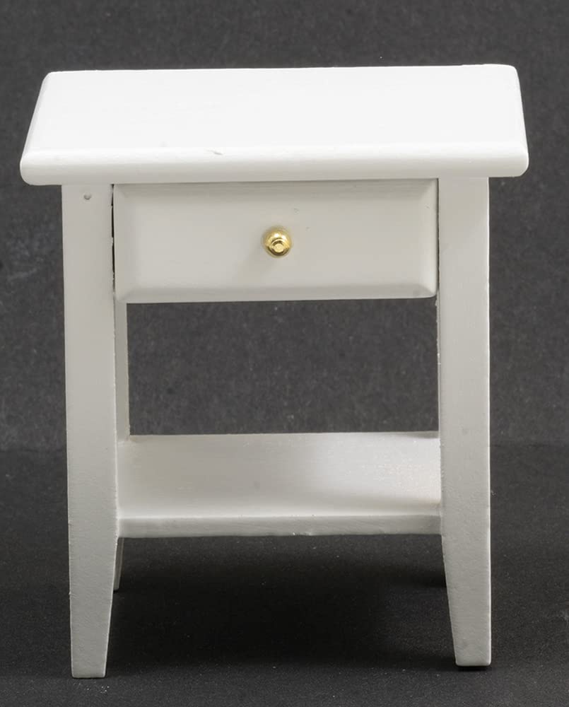 Dollhouse Miniature White Night Stand