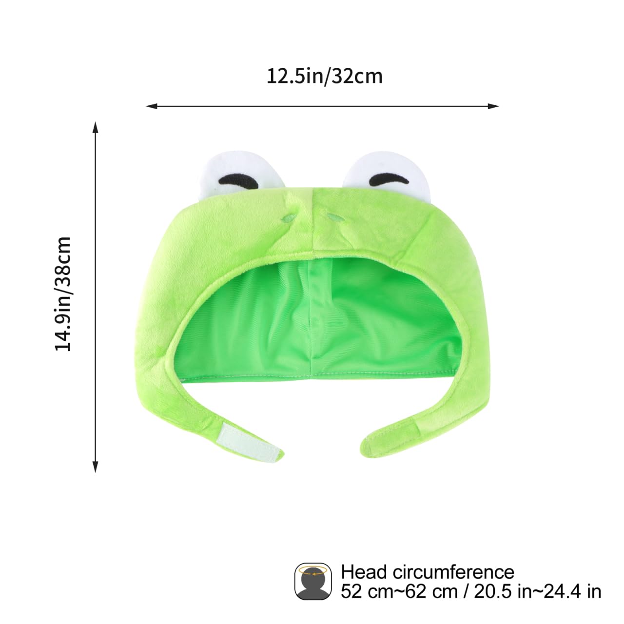 PRETYZOOM Frog Hat with Moving Ears Plush Green Cosplay Hat Party Headwear Novelty Frog Cap for Fun Dress up