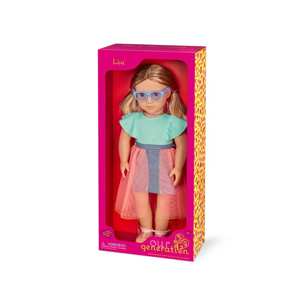 Our Generation Doll W/Denim & Tulle Skirt Outfit, Lisa