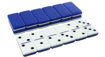 IDTQ Dominoes Set for Adults, Double 6 Dominos Game Set with 28 Domino Tiles Double with Upscale Gift Boxes -7 Polyhedral Dice -Classic Board Games