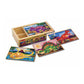 Melissa & Doug Dinosaurs 4-in-1 Wooden Jigsaw Puzzles in a Storage Box 48-Pieces (Item # FOURDINO)