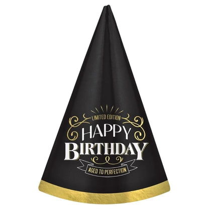 Luxurious Better with Age Birthday Cone Hat - 7.5" (1 Pc.) - Premium Quality Paper - Perfect Party Accessory