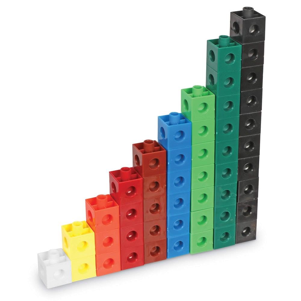 Learning Resources Snap Cubes Set of 1,000 - Math Manipulatives for Elementary School, Kindergarten Learning & Education Toys, Math Cubes, Counting