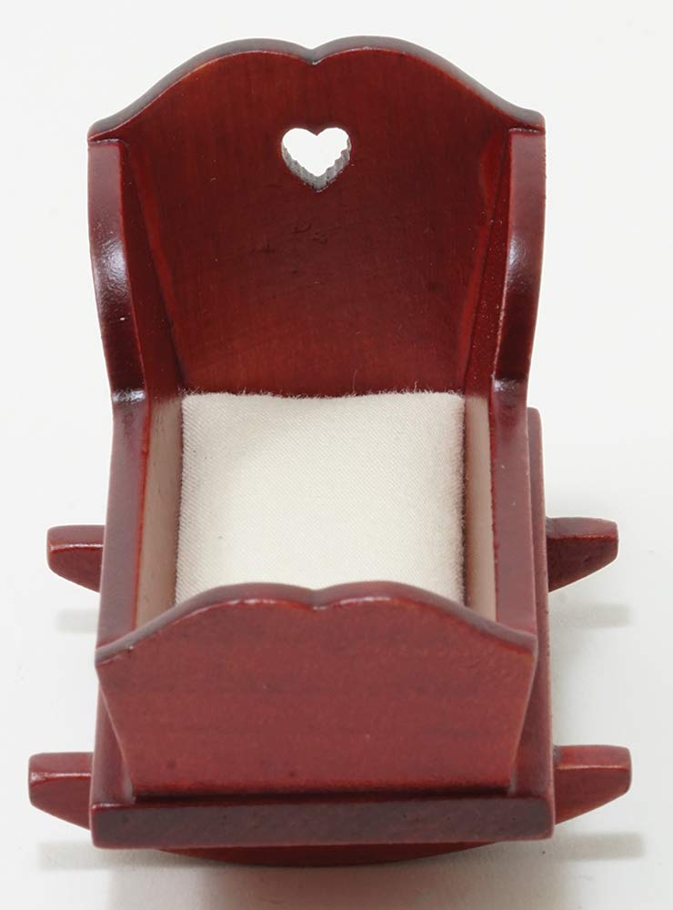 Classics by Handley Dollhouse Miniature Cradle, Mahogany