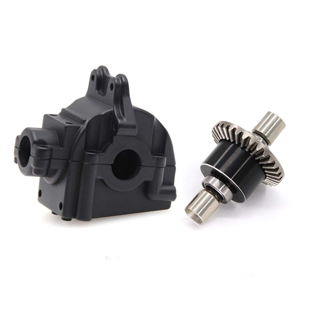 lahomia Wltoys RC Car 2 Pair Plastic Housing Cover Shell and Metal Differential,Retrofit and Upgrade Accessories for 144001,124018,124019 Models