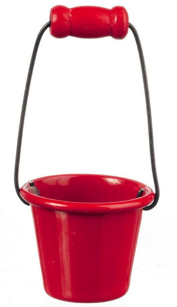 Dollhouse Miniature Red Bucket