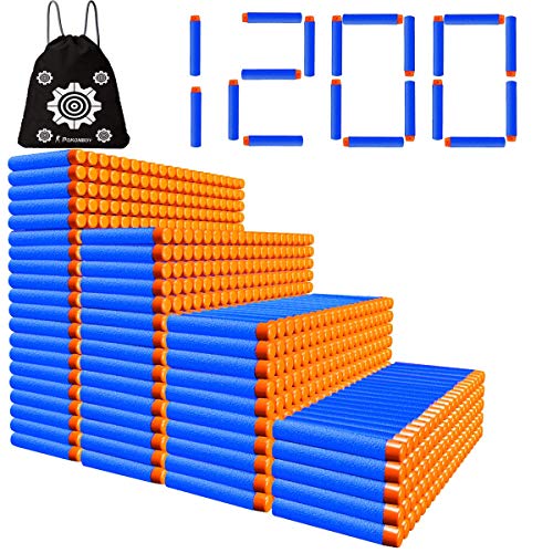 POKONBOY 1200 Pack Refill Darts Compatible with Nerf Guns, Refill Bullet Darts Foam Darts Compatible with Nerf Guns N-Strike Elite Series Blaster Toy