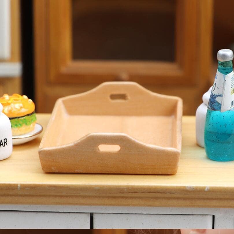 EatingBiting 1:12 Dollhouse Miniature Furniture Wood Cabinet Tray Bracket Support Side TableDressing Stool Coffee Table Side Table Low Stool Doll