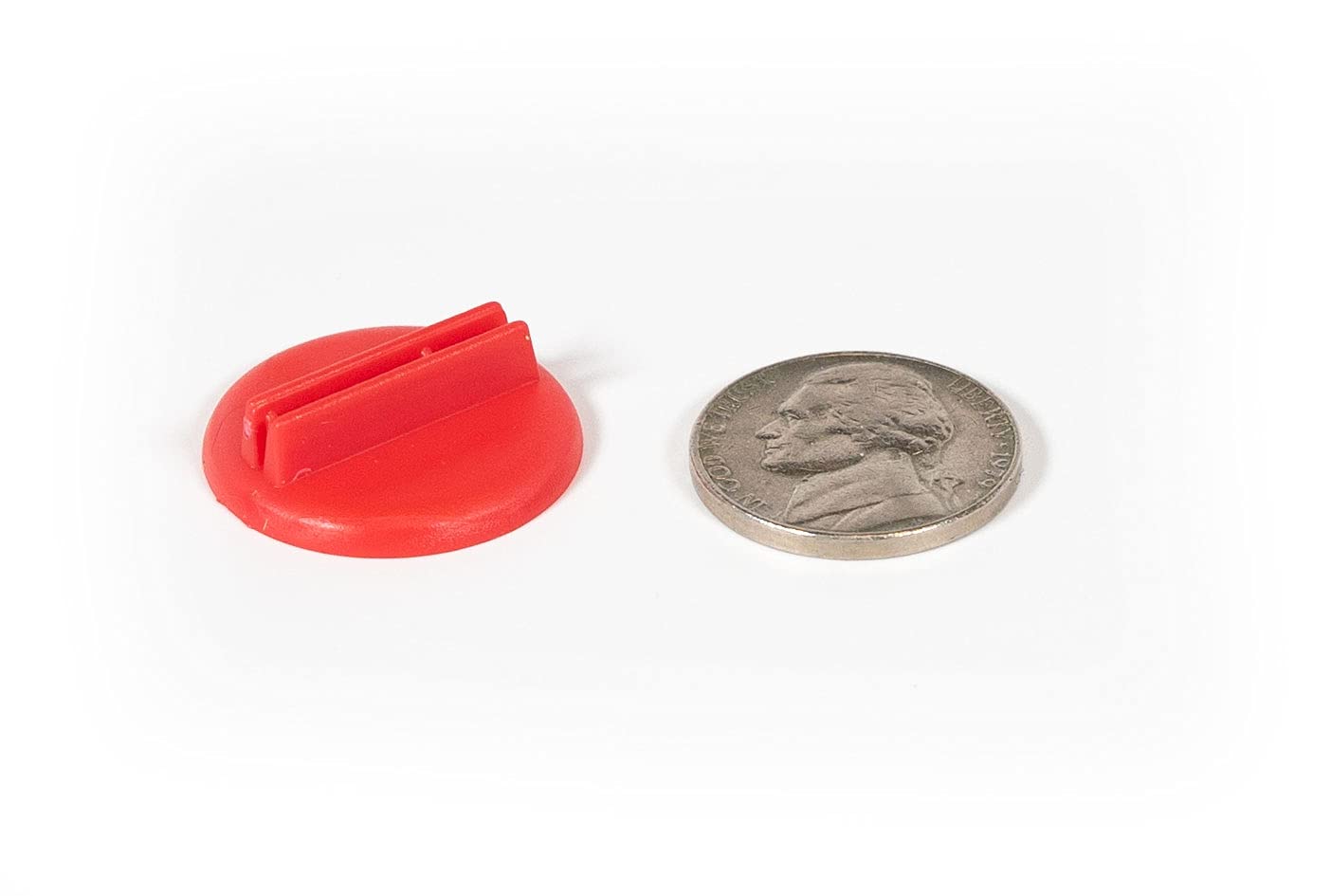 Plastic Card Stand (Red & Blue) to Hold up Playing Cards or Cardboard Marker Cut-outs: Set of 20 Red & Blue Color Round Board Game Playing Pieces