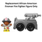 Replacement Part for Fisher-Price Little People to The Rescue Fire Truck Playset - GGT34 ~ Replacement African American Fireman Fire Fighter Figure ~