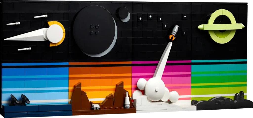 LEGO Ideas Tales of The Space Age 21340 Adult Building Set, Build and Display 4 Connectible 3D Postcard Models, Gift Idea for Sci-Fi and Astronomy