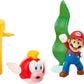 Nintendo Super Mario Underwater 2.5" Figure Diorama Play Set, Includes: Mario, Cheep-Cheep, Blooper, Mechanical Warp Pipe, Spinning Water Plant & Two
