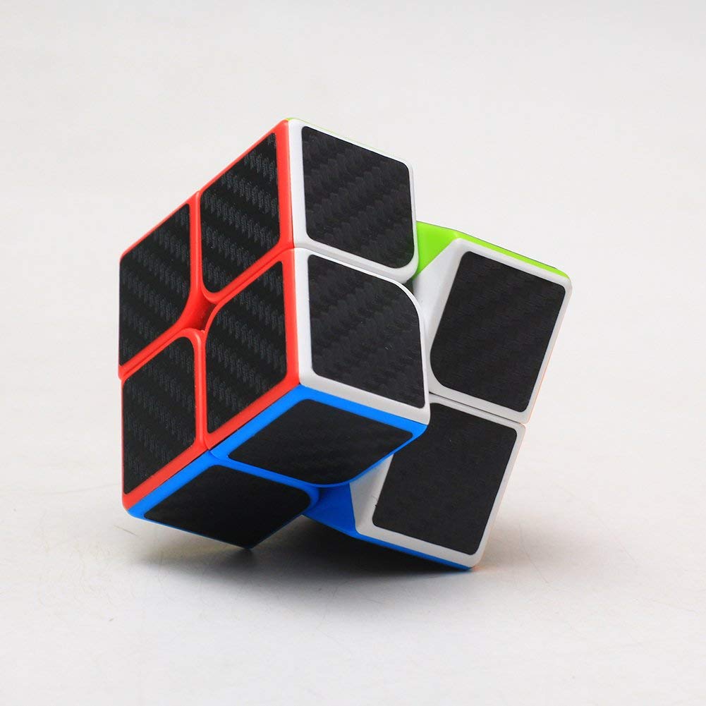CFMOUR Original Speed Cube Set, 2x2 3x3 4x4 5x5 Carbon Fiber Cube Bundle for Kids, Smooth Original Cube