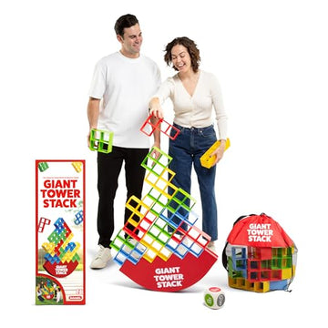Giant Tower Stack by Relatable - Nappa Award 2026 Winner, The Jumbo Block Game Where You Balance Building Blocks - Ultimate Outdoor Games, Yard Games